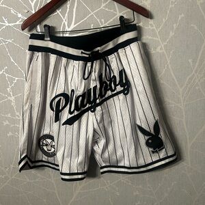 Playboy Basketball Striped Shorts